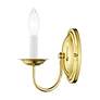 5_Home Basics 1 Light Polished Brass Arm Wall Sconce more views