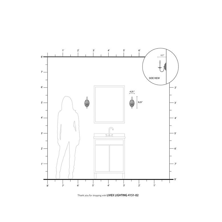Image 7 Home Basics 1 Light Polished Brass Arm Wall Sconce more views