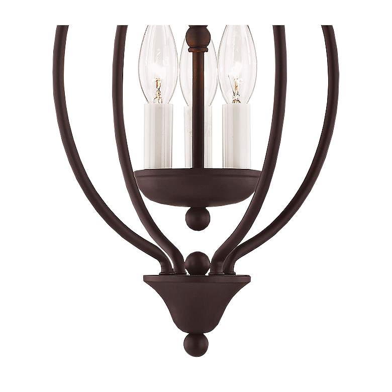Image 4 Home Basics 10" Wide Bronze 3-Light Mini Chandelier more views