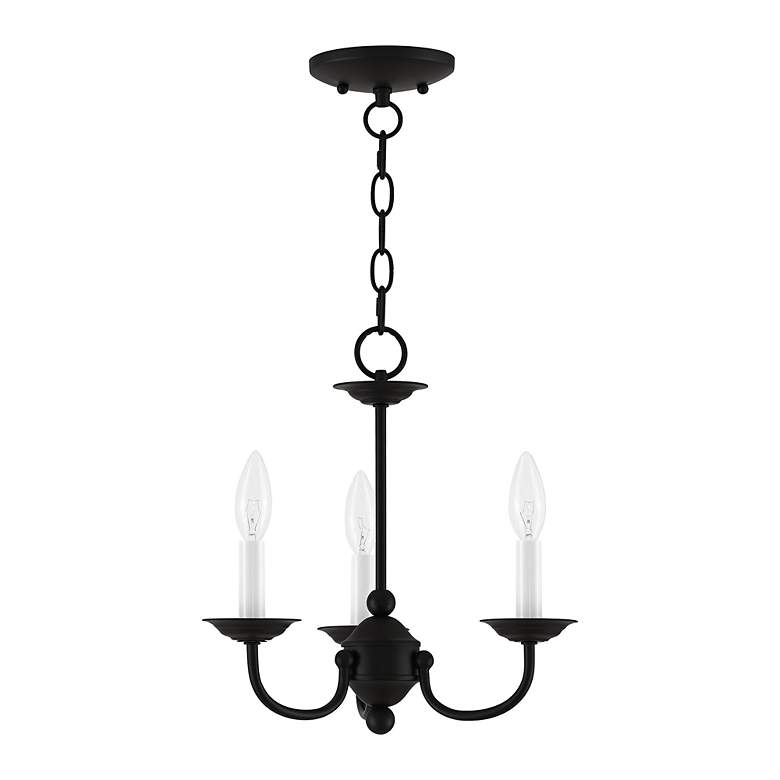 Image 3 Home Basics 14-in 3-Light Black Candle Chandelier more views