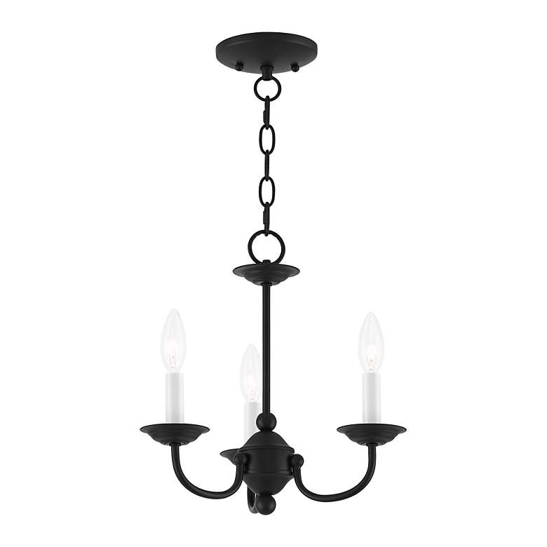 Image 4 Home Basics 14-in 3-Light Black Candle Chandelier more views