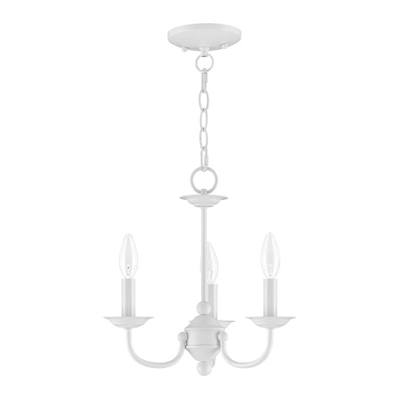 Image 3 Home Basics 14-in 3-Light White Candle Chandelier more views