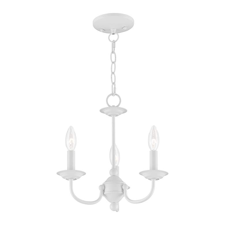 Image 4 Home Basics 14-in 3-Light White Candle Chandelier more views