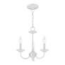4_Home Basics 14-in 3-Light White Candle Chandelier more views