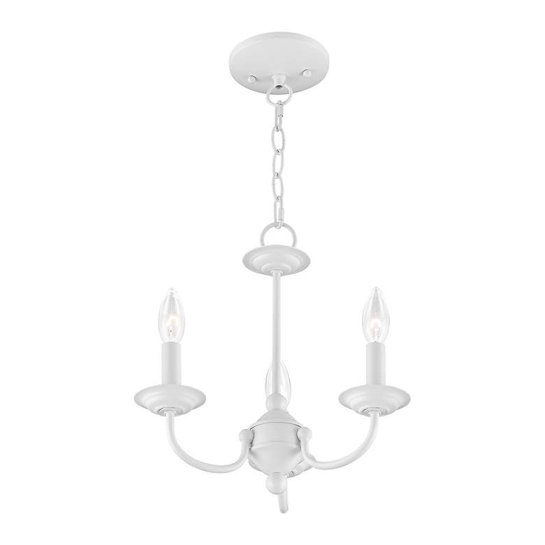 Image 5 Home Basics 14-in 3-Light White Candle Chandelier more views