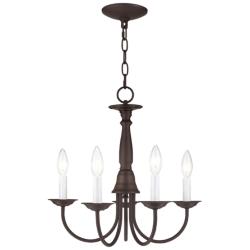Home Basics 17.5-in 5-Light Bronze Candle Chandelier