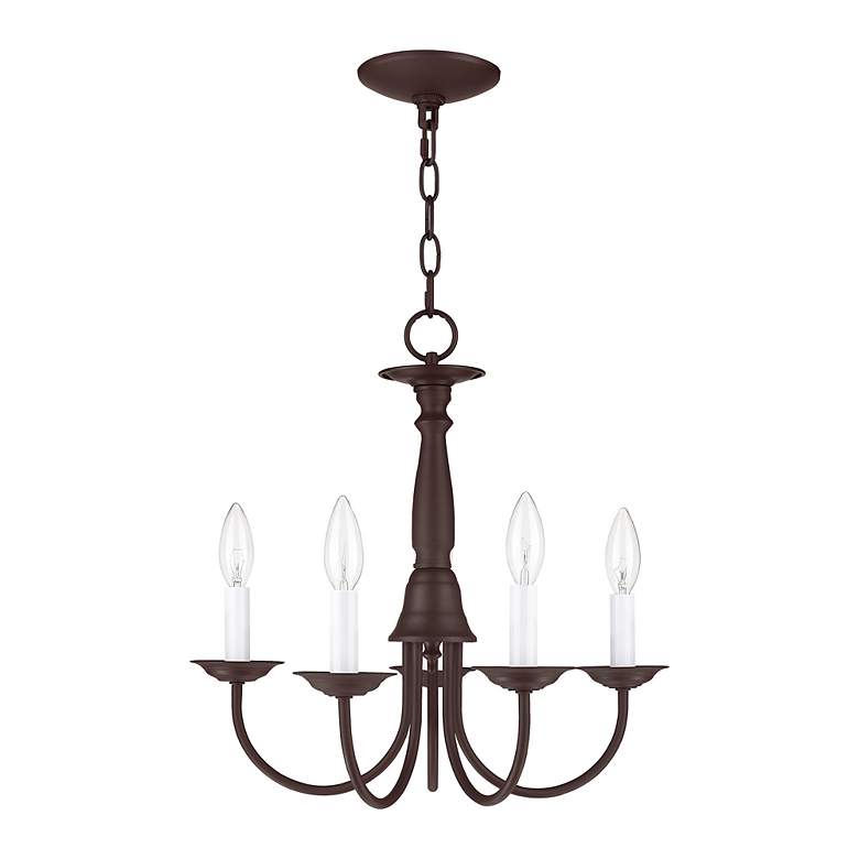 Image 3 Home Basics 17.5-in 5-Light Bronze Candle Chandelier more views