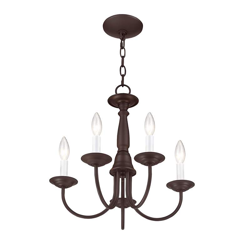 Image 5 Home Basics 17.5-in 5-Light Bronze Candle Chandelier more views