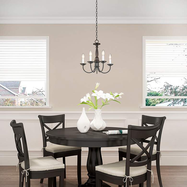 Image 7 Home Basics 17.5-in 5-Light Bronze Candle Chandelier more views