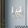 Thumbnail1 of Home Basics 2 Light Brushed Nickel Arm Wall Sconce