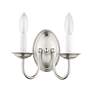 Thumbnail3 of Home Basics 2 Light Brushed Nickel Arm Wall Sconce more views