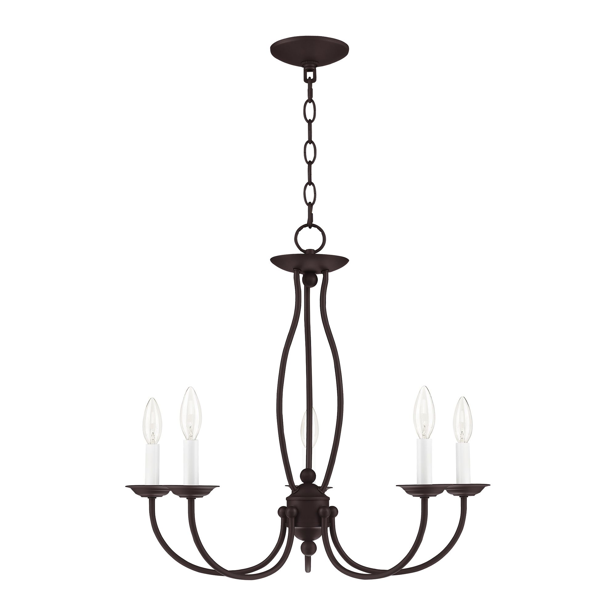Image 3 Home Basics 23" Wide 5 Light Bronze Chandelier more views