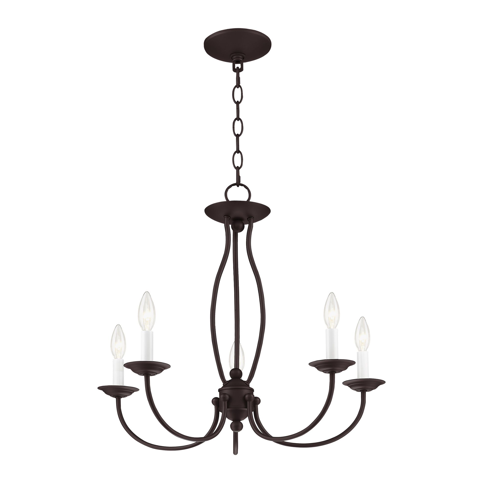 Image 4 Home Basics 23" Wide 5 Light Bronze Chandelier more views