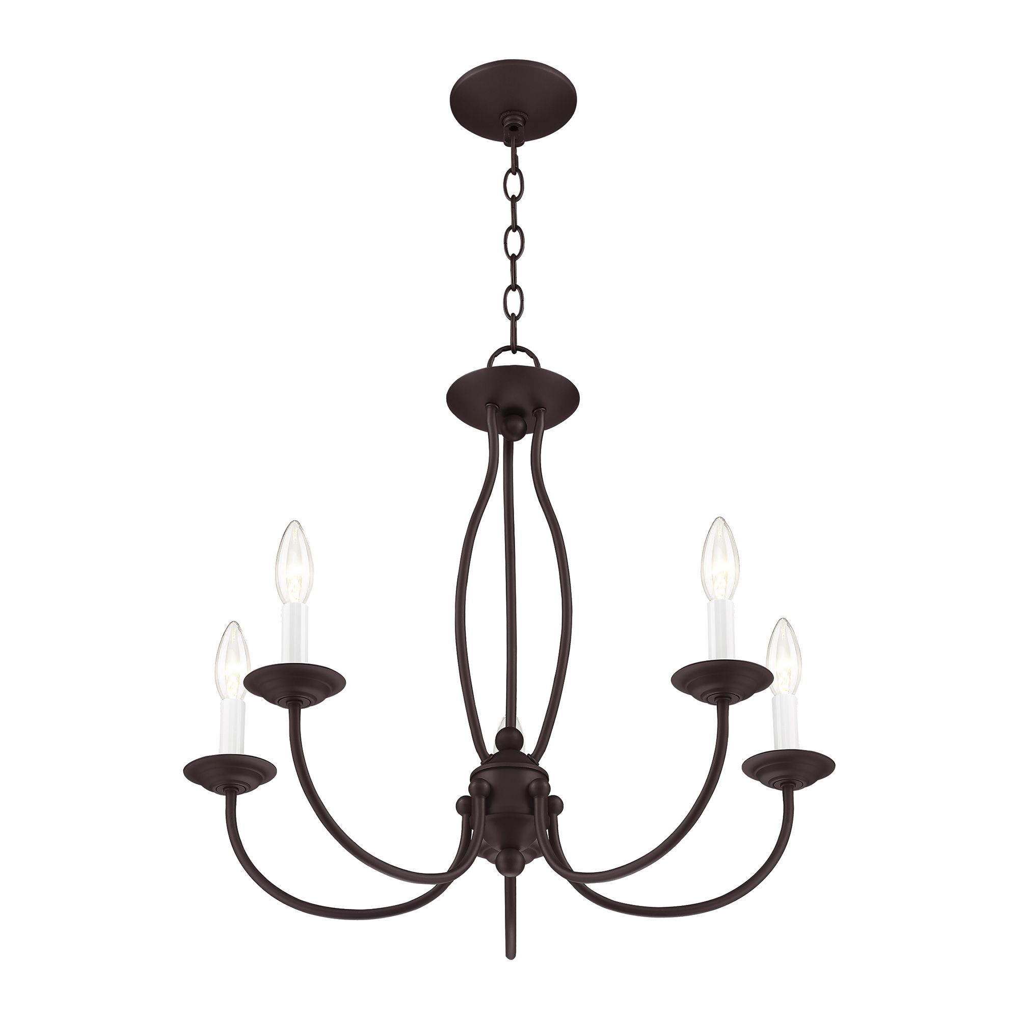 Image 5 Home Basics 23" Wide 5 Light Bronze Chandelier more views