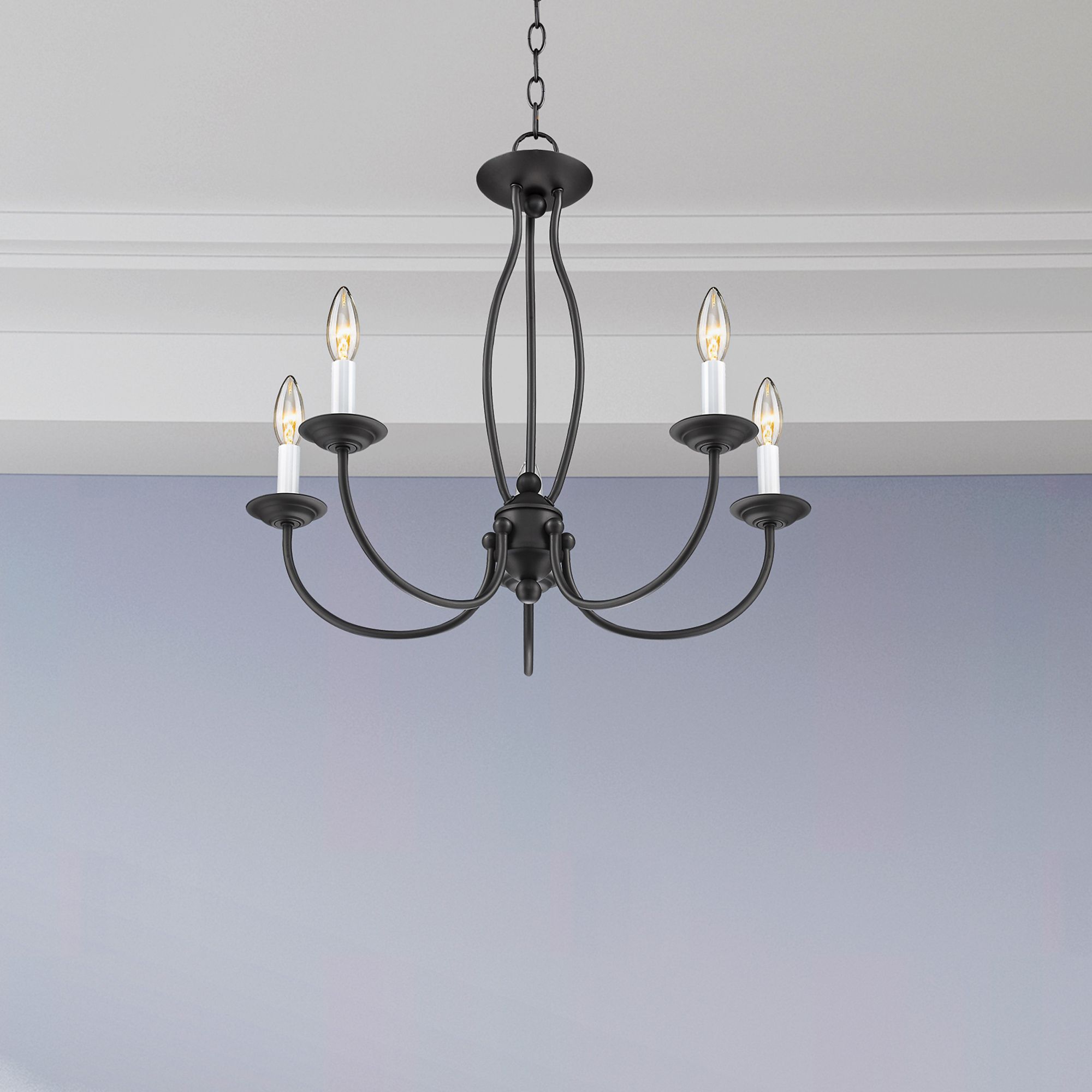Home Basics 23" Wide 5 Light Bronze Chandelier
