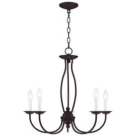 Image1 of Home Basics 5 Light Bronze Chandelier