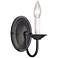 Home Basics 7" High Black Candle Style Wall Sconce
