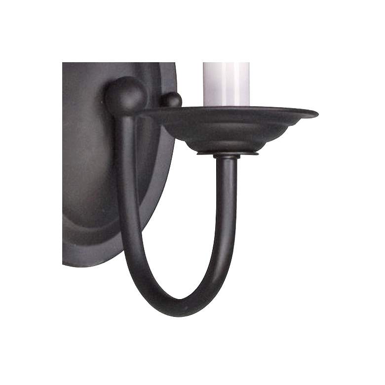 Image 2 Home Basics 7 inch High Black Candle Style Wall Sconce more views