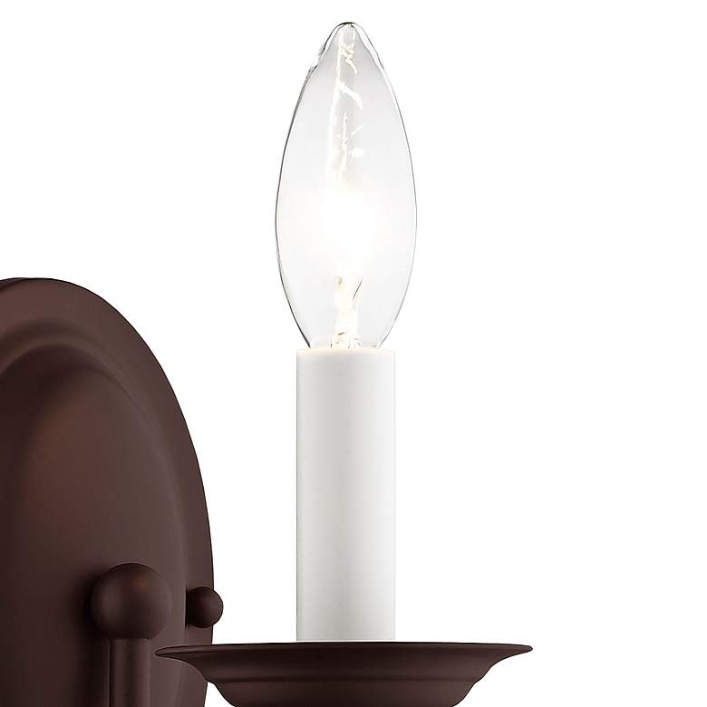 Image 3 Home Basics 9 1/4" High Bronze Wall Sconce more views