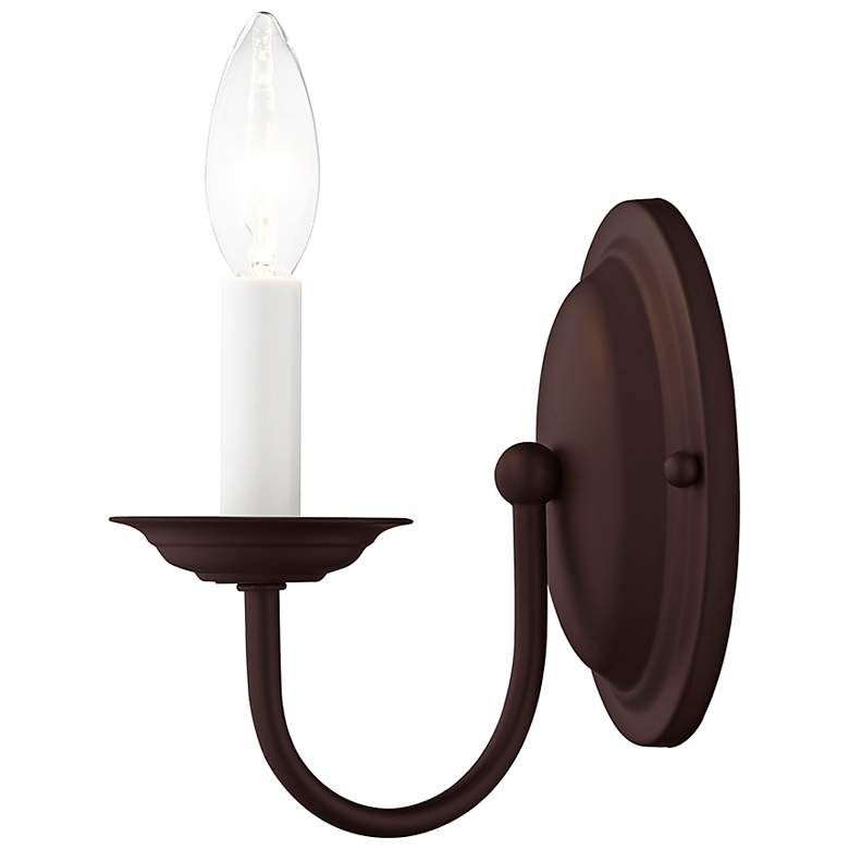 Image 7 Home Basics 9 1/4" High Bronze Wall Sconce more views
