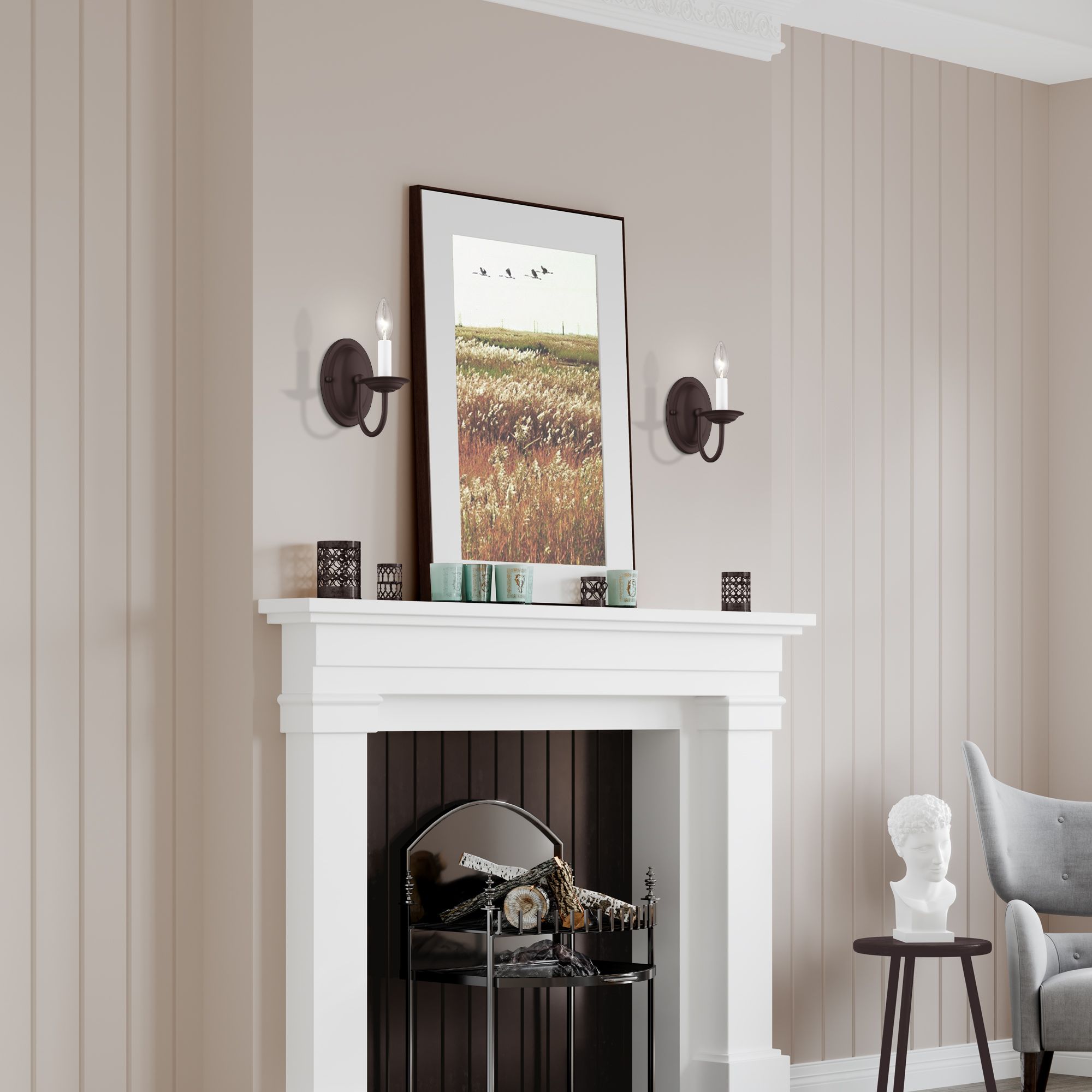 Home Basics 9 1/4" High Bronze Wall Sconce