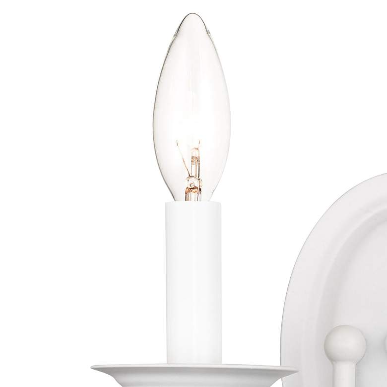 Image 4 Home Basics 9 1/4" High White 2-Light Wall Sconce more views