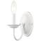 Home Basics 9 1/4" High White Wall Sconce