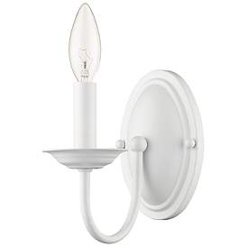 Image5 of Home Basics 9 1/4" High White Wall Sconce more views