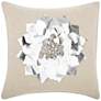 Home for The Holiday Metallic Pointsettia 16" Square Pillow