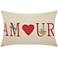 Home for The Holiday Natural Amour 18" x 12" Throw Pillow