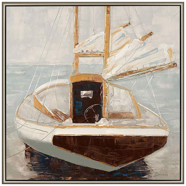 Image 1 Home for the Night 61"W x 61"H Coastal Canvas