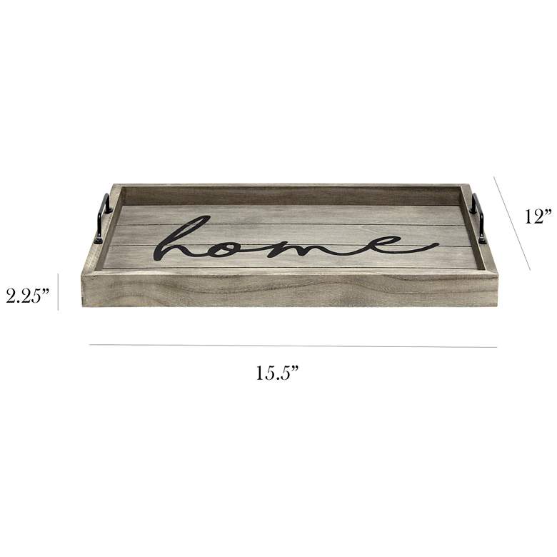Image 7 Home inch Decorative Wood Serving Tray more views