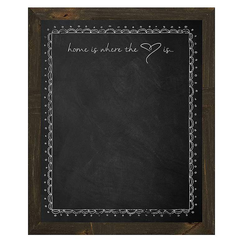 Image 1 Home is Where the Heart Is 22 1/2 inch High Framed Chalkboard