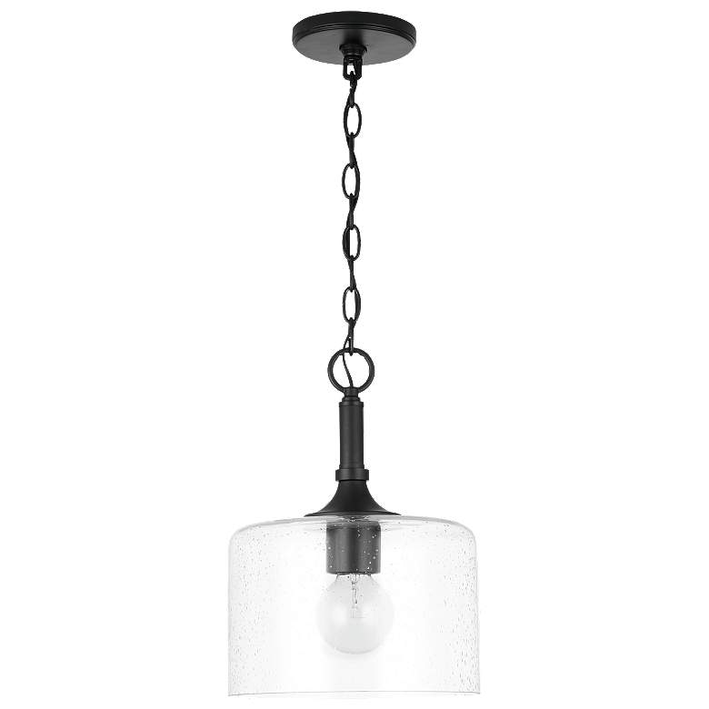 Image 1 Home Place Lighting Carter 1 Light Pendant Matte Black