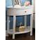 HomeBelle 24" Wide Classic White Oval Nightstand