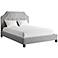 HomeBelle Alexia Grey Upholstered Bed