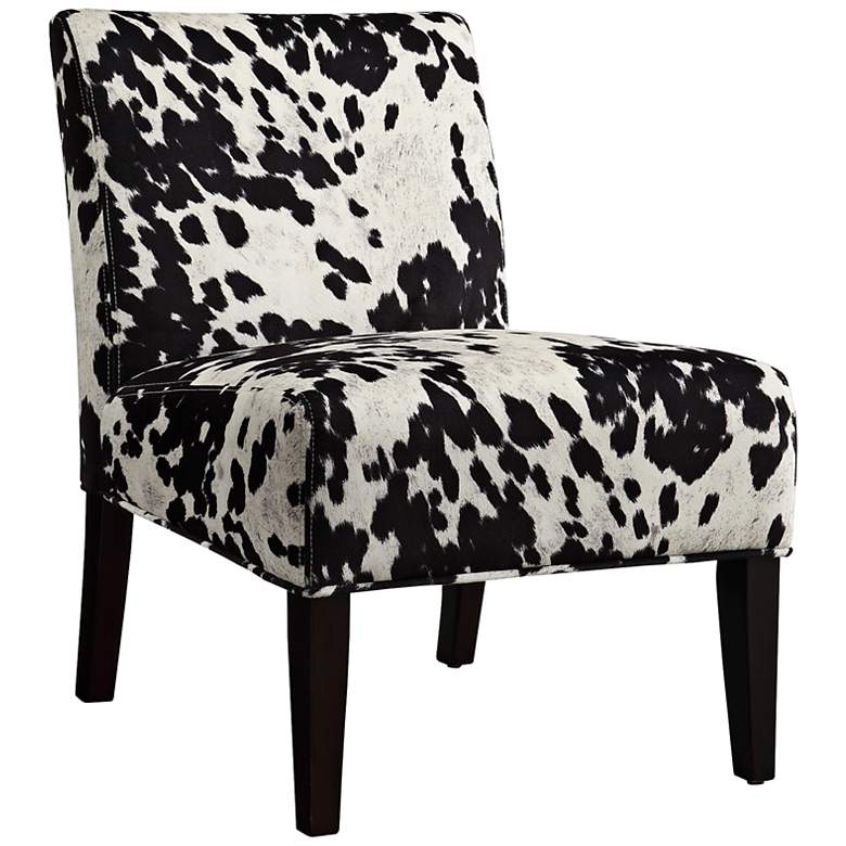 Image 1 HomeBelle Cowhide Print Accent Chair