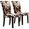 HomeBelle Set of 2 Cowhide Print Side Chairs