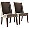 HomeBelle Set of 2 Grey Wingback Chairs