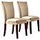 HomeBelle Set of 2 Peat Chenille Parsons Chairs