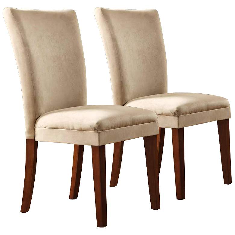Image 1 HomeBelle Set of 2 Peat Chenille Parsons Chairs