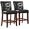 HomeBelle Set of 2 Tufted Back Counter Chairs