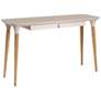 HomeDock 53 1/4" Wide Off-White and Cinnamon Office Desk