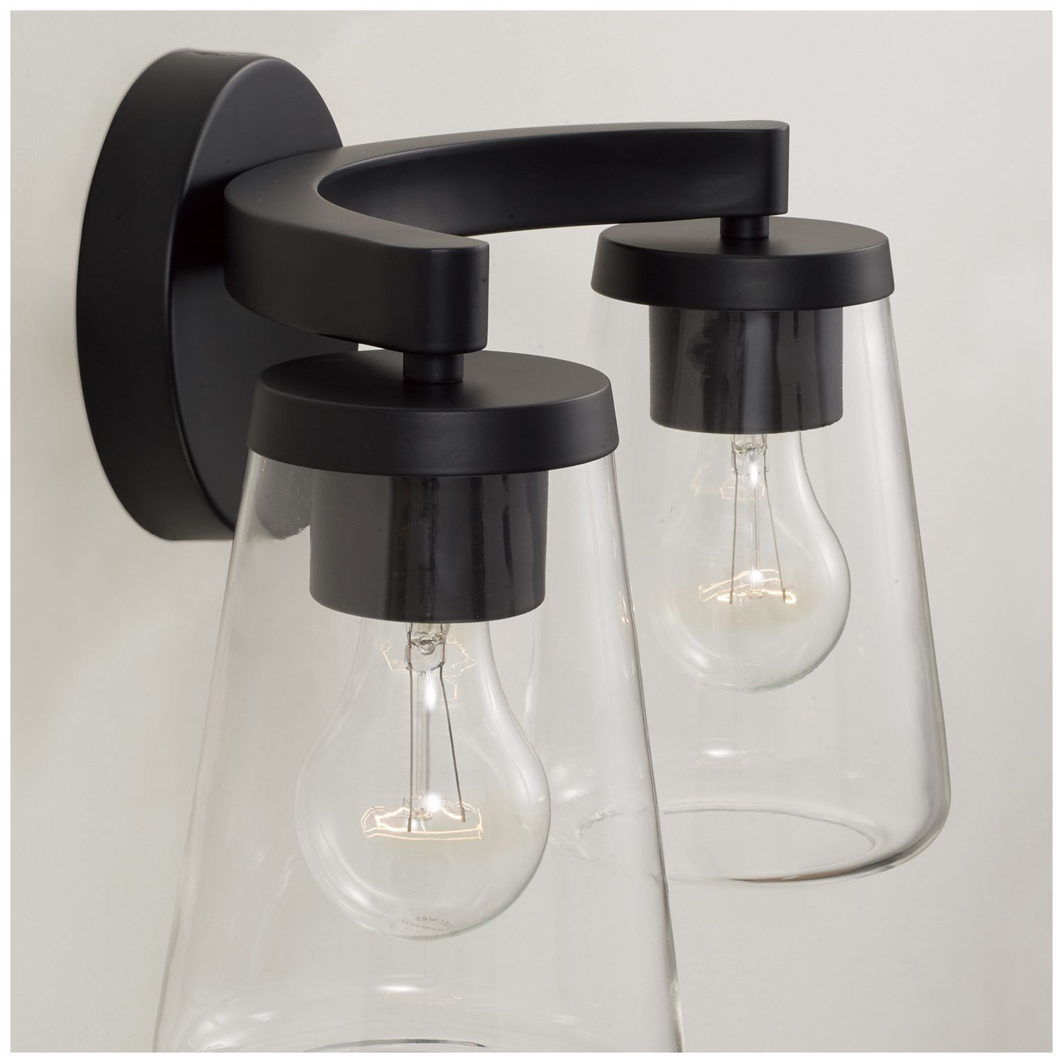 Image 3 HomePlace Lighting Aaron 2 Light Vanity 15" Matte Black more views
