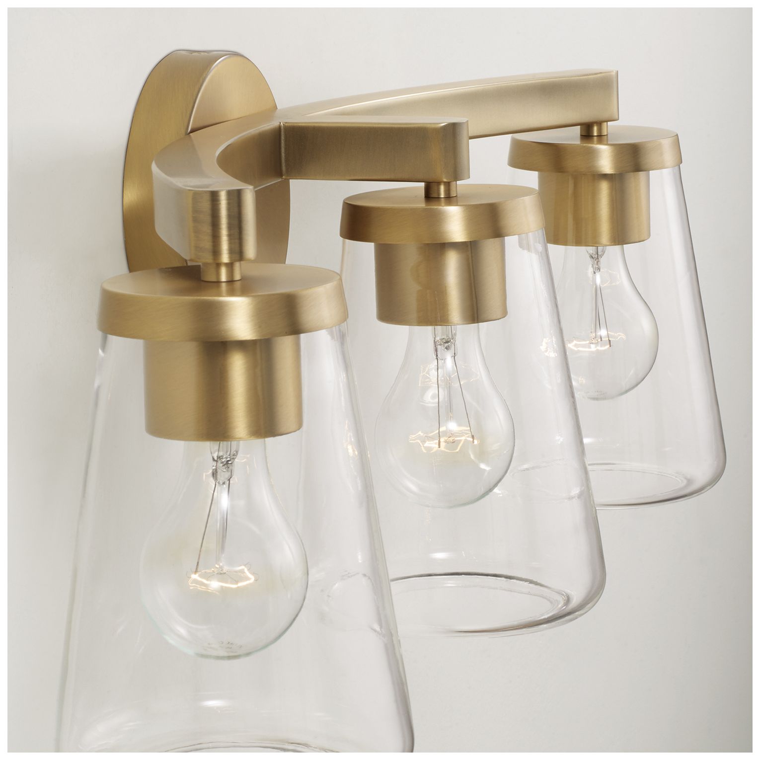 Image 3 HomePlace Lighting Aaron 3 Light Vanity 24.25" Aged Brass more views
