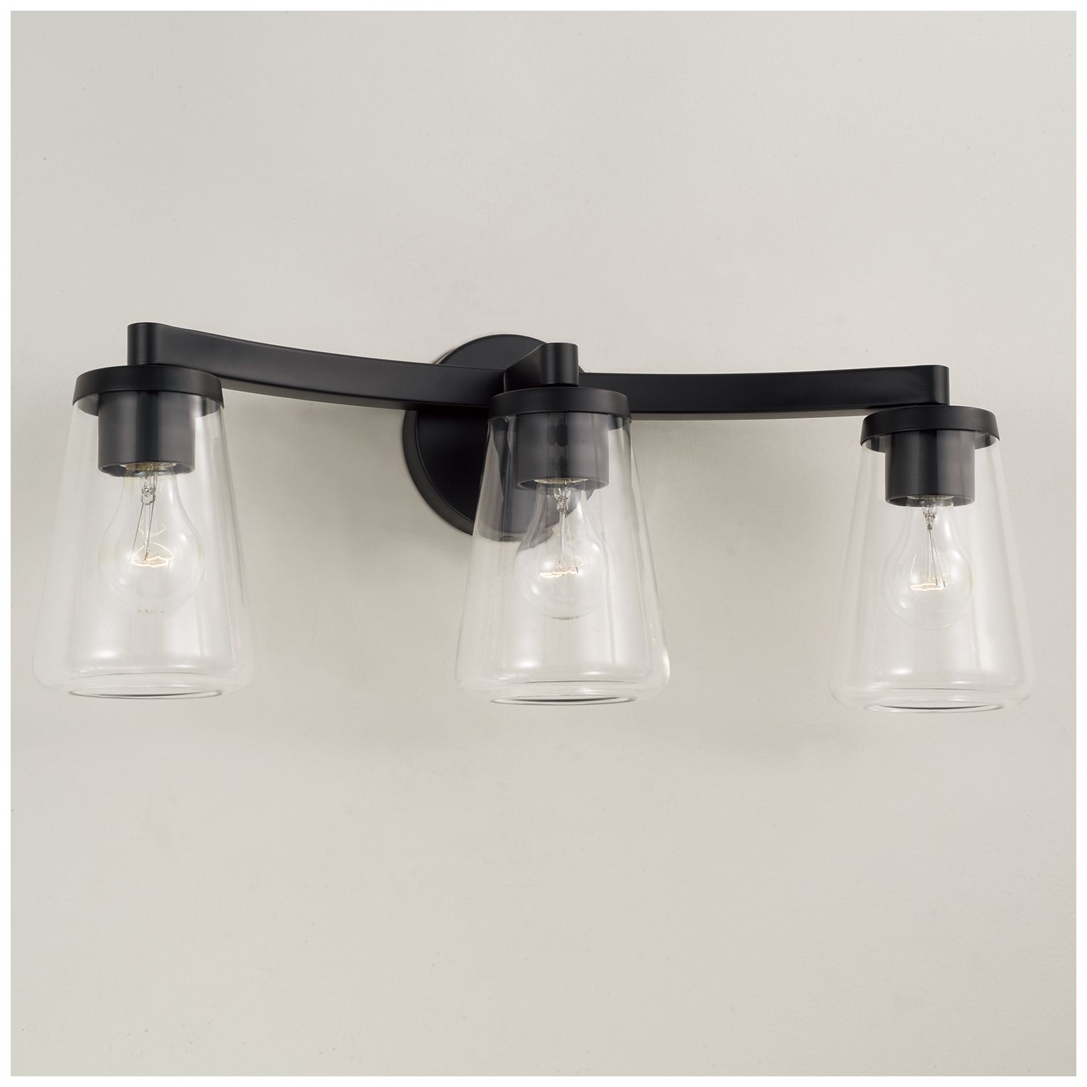 Image 2 HomePlace Lighting Aaron 3 Light Vanity 24.25" Matte Black more views