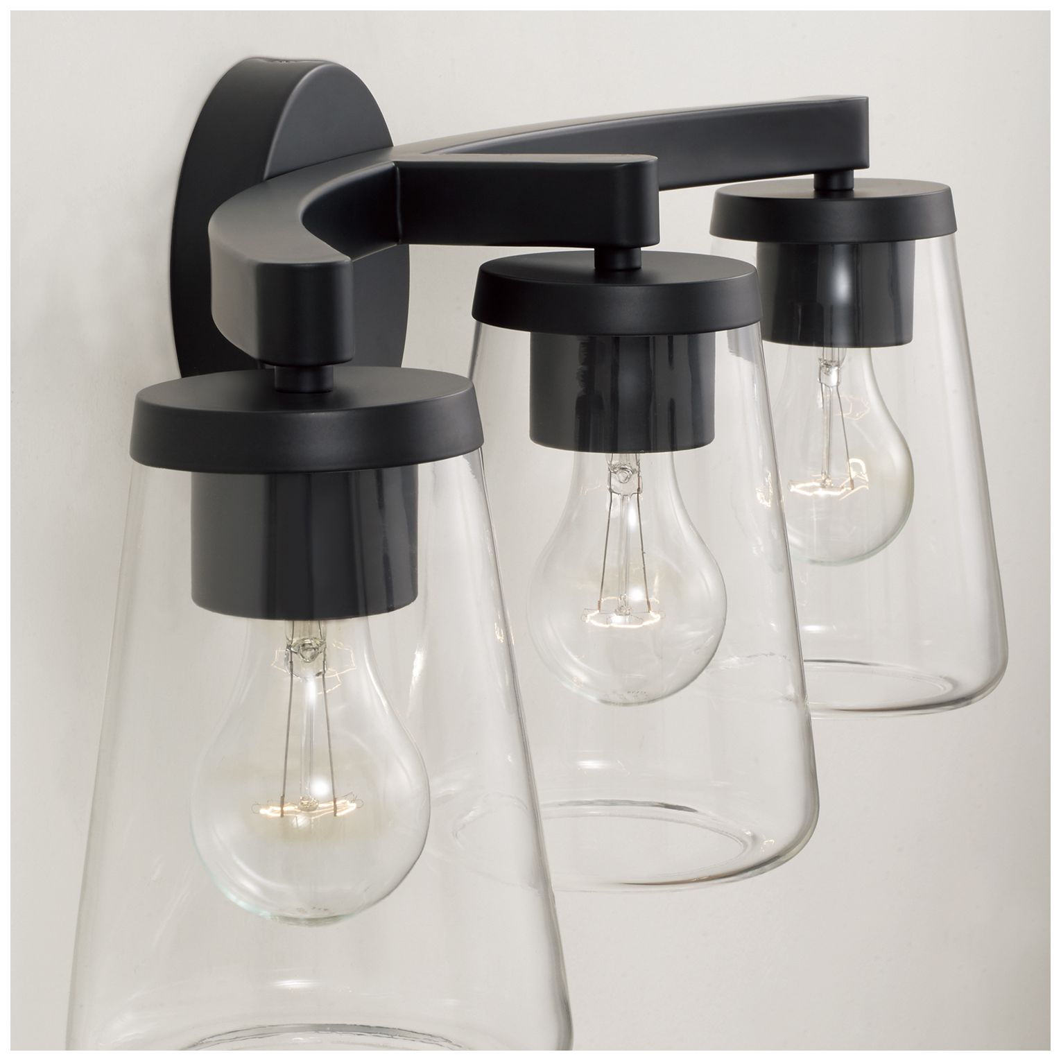 Image 3 HomePlace Lighting Aaron 3 Light Vanity 24.25" Matte Black more views