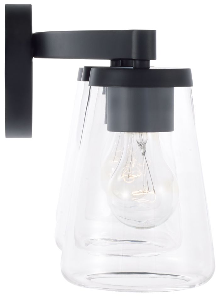 Image 4 HomePlace Lighting Aaron 3 Light Vanity 24.25" Matte Black more views