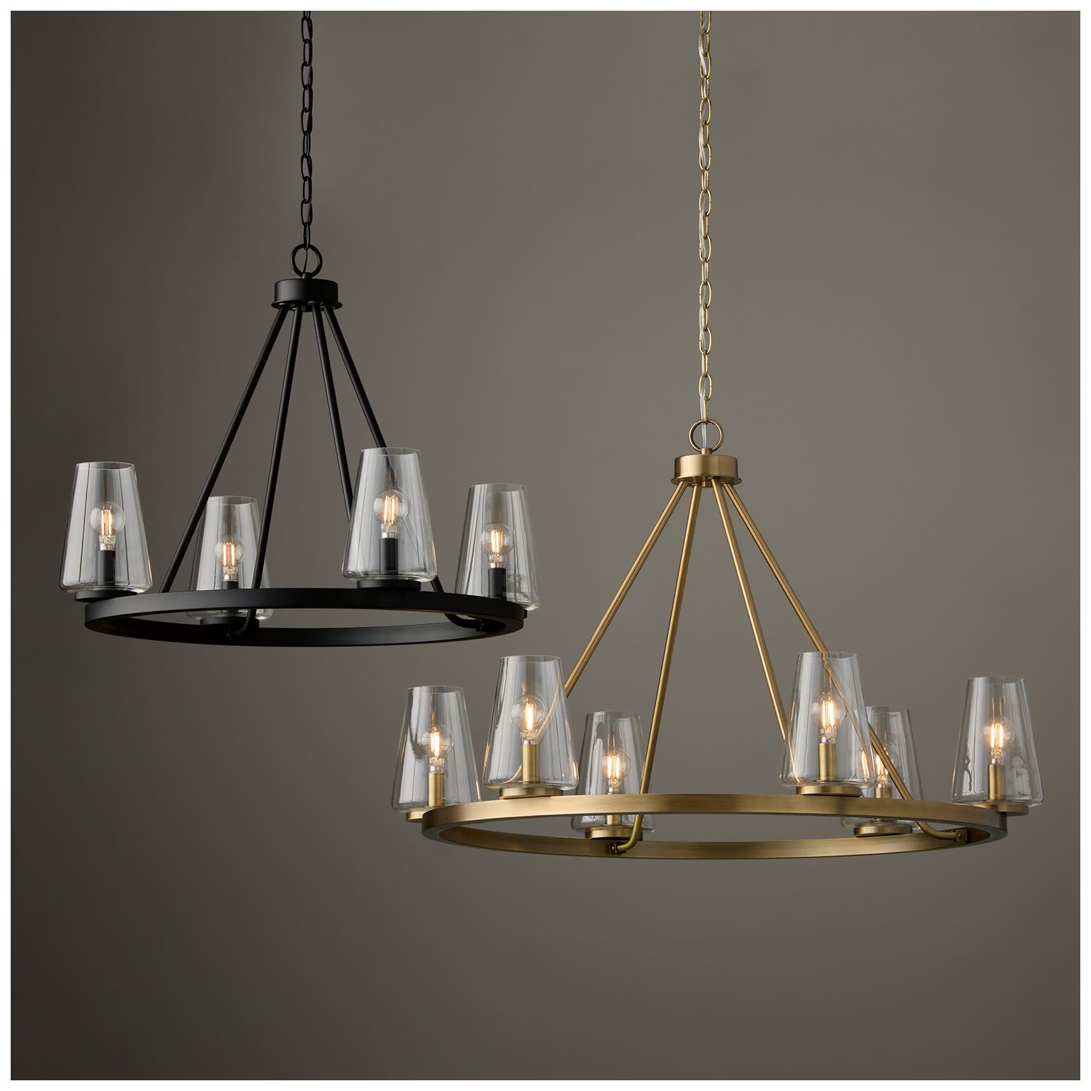 Image 5 HomePlace Lighting Aaron 4 Light Chandelier 28" Matte Black more views