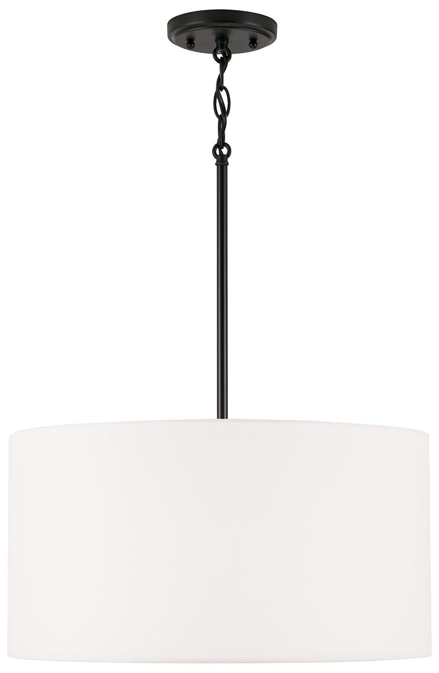 Image 2 HomePlace Lighting Alan 3 Light Pendant 18" Matte Black